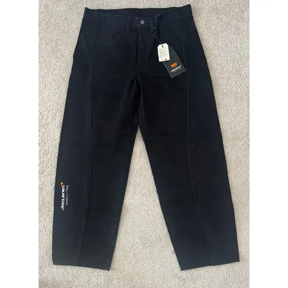 Levi's x McLaren Speed Baggy Jeans Black Formula 1 Racing Womens Sz 31